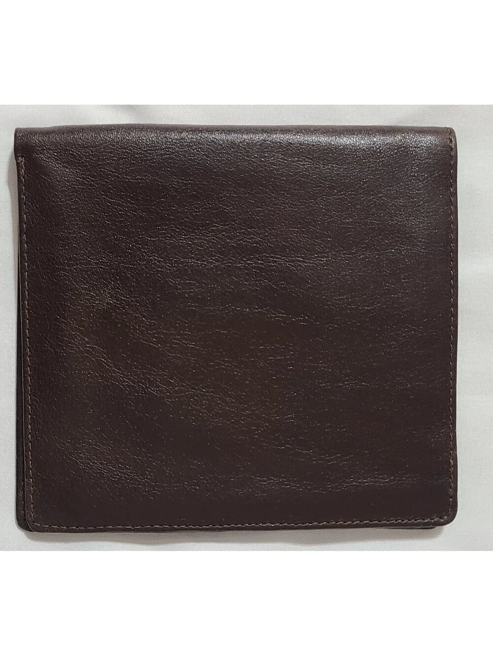 Vtg L’Aiglon Leather Bifold Wallet & Dust Cover Sz Small Dark Brown 10 CC Slots
